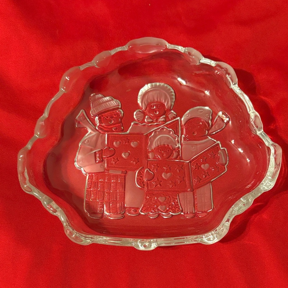 Mikasa Clear Crystal Holiday Decor Plate